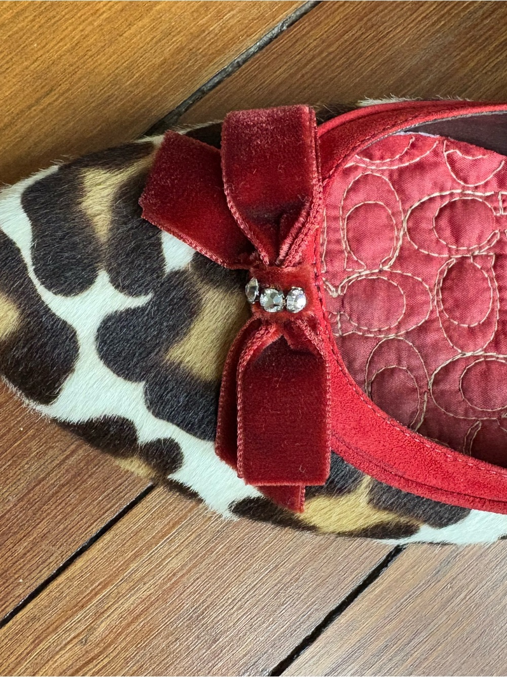 Y2k RARE Vintage Coach ocelot leopard flats - Picture 8 of 11